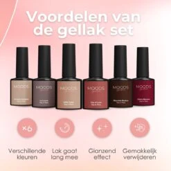 Moods Gellac 6-delige Set - Gel Nagellak - 8ML - Day In Paris - Gellac - Nagels - Gellak Starterspakket - Caramel Kleuren 11 Moods Gellac 6-delige Set - Gel Nagellak - 8ML - Day In Paris - Gellac - Nagels - Gellak Starterspakket - Caramel Kleuren -Nagelbenodigdheden 1200x1200 169