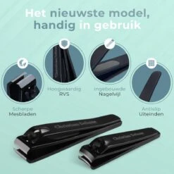 Christian Deluxe® Combo Nagelknipper Set - Zwart - Inclusief Luxe Opberg Etui - Nagelschaar Voor Knippen Van Teennagels En Vingernagels -Nagelbenodigdheden 1200x1200 279