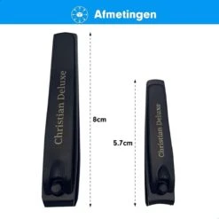 Christian Deluxe® Combo Nagelknipper Set - Zwart - Inclusief Luxe Opberg Etui - Nagelschaar Voor Knippen Van Teennagels En Vingernagels -Nagelbenodigdheden 1200x1200 282