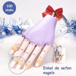 Oefen Nagels - 100 Stuks – Wit – Nailtrainer Tips - Nailtrainer Nagel Oefenhand - Oefenhand Voor Nagels – Nagel Oefenhand – Nailtrainer Refill – Nagel Bedjes Oefenhand -Nagelbenodigdheden 1200x1200 308