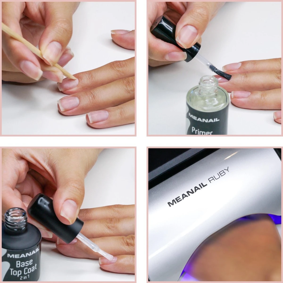 Méanail Gellak – Starterspakket - Primer 15ml - Base Coat 10ml - Top Coat 15ml - voor Led Lamp - Gel nagellak Méanail Gellak – Starterspakket - Primer 15ml - Base Coat 10ml - Top Coat 15ml - Voor Led Lamp - Gel Nagellak -Nagelbenodigdheden 1200x1200 408
