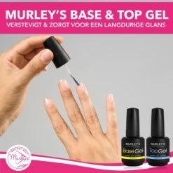 MURLEY’s Base & Top Coat Gellak Set- Acryl Basecoat & Topcoat - 2x 15ml - Gel Nagellak - Gelnagellak - UV / LED Lamp Gelnagels -Nagelbenodigdheden 1200x1200 452