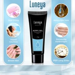 Luneya Polygel Kit - Sunrise Edition - 6 Kleuren - Polygel Nagels Starterspakket - Tasje - Incl. UV LED Lamp -Nagelbenodigdheden 1200x1200 453