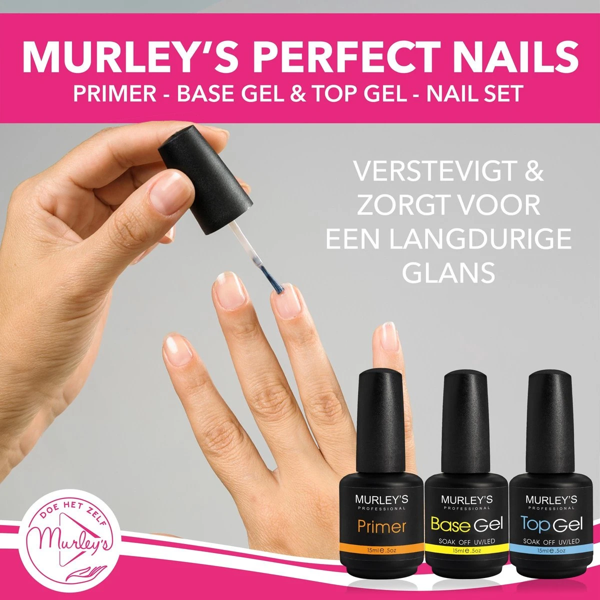 MURLEY’s Primer Base Coat Top Coat 3 in 1 Set voor Gellak Polygel Acryl Basecoat & Topcoat - 3x 15ml - Gel Nagellak - Gelnagellak - UV / LED Lamp Gelnagels MURLEY’s Primer Base Coat Top Coat 3 In 1 Set Voor Gellak Polygel Acryl Basecoat & Topcoat - 3x 15ml - Gel Nagellak - Gelnagellak - UV / LED Lamp Gelnagels -Nagelbenodigdheden 1200x1200 491