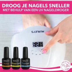 MURLEY’s Primer Base Coat Top Coat 3 In 1 Set Voor Gellak Polygel Acryl Basecoat & Topcoat - 3x 15ml - Gel Nagellak - Gelnagellak - UV / LED Lamp Gelnagels 7 MURLEY’s Primer Base Coat Top Coat 3 In 1 Set Voor Gellak Polygel Acryl Basecoat & Topcoat - 3x 15ml - Gel Nagellak - Gelnagellak - UV / LED Lamp Gelnagels -Nagelbenodigdheden 1200x1200 492