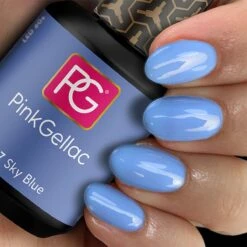 Pink Gellac - Sky Blue - Gellak - Vegan - Blauw - Glanzend - 15ml -Nagelbenodigdheden 1200x1200 50