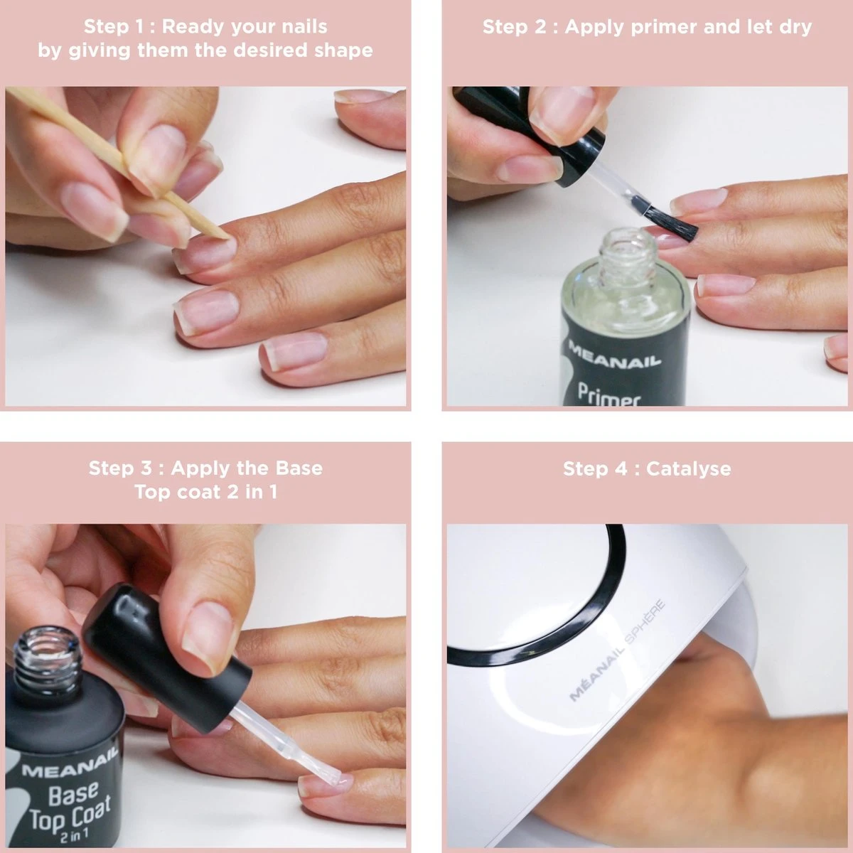 Méanail - Kit Sphère - Gellak – Led lamp 48w - Gellak starterspakket - Gel nagellak 6 x 8ml Méanail - Kit Sphère - Gellak – Led Lamp 48w - Gellak Starterspakket - Gel Nagellak 6 X 8ml -Nagelbenodigdheden 1200x1200 515