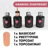 Merkloos #PRETTYPINKSERIE - Influence Gellac - Roze Gellak - Gellak Roze UV - UV Gellak - Gel Nagellak - Basecoat - Topcoat - Topcoatmat - No Wipe - Startersset - Kado Vrouw - Valentijns Cadeau - Kado Voor Haar - 4 X 10 Ml -Nagelbenodigdheden 1200x1200 543