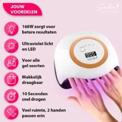 Seidon© Nageldroger 168W - LED Lamp Nagels - Gellak Lamp - UV Lamp Gelnagels -Nagelbenodigdheden 1200x1200 620