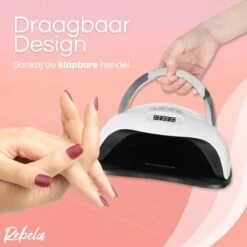 Rebela | Nageldroger | Gelnagels | GEL UV LED Nail Lamp 168w | UV Lamp Gelnagels | Led Nagellamp | Nageldroger | Wit -Nagelbenodigdheden 1200x1200 646