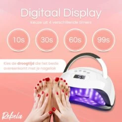 Rebela | Nageldroger | Gelnagels | GEL UV LED Nail Lamp 168w | UV Lamp Gelnagels | Led Nagellamp | Nageldroger | Wit -Nagelbenodigdheden 1200x1200 647
