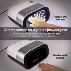 NAGELLAMP - Professionele Nageldroger - 48 Watt - LED UV Nagellamp - Gel Nagellak - 36 LEDlampjes - SMART Sensor – Timer - Nagel Gellak - Wit/Zilver -Nagelbenodigdheden 1200x1200 662