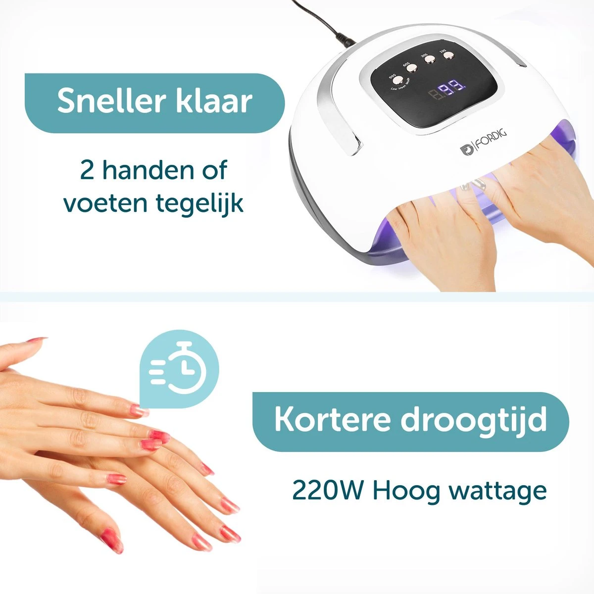 ForDig 220W Professionele Nageldroger voor Gel Nagels - Nagellak Droger met UV LED Lamp en Timer voor Gelnagels - Nageldrogerlamp met 57 LED Lampjes voor Nagel Gellak - Geschikt voor Manicure en Pedicure - Nagellakdroger Hard Gelpolish Builder ForDig 220W Professionele Nageldroger Voor Gel Nagels - Nagellak Droger Met UV LED Lamp En Timer Voor Gelnagels - Nageldrogerlamp Met 57 LED Lampjes Voor Nagel Gellak - Geschikt Voor Manicure En Pedicure - Nagellakdroger Hard Gelpolish Builder -Nagelbenodigdheden 1200x1200 676