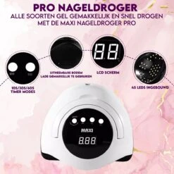 Maxi Nageldroger Pro - 168W - Uv Lamp - Nageldroger Lamp - Nageldroger Voor Gelnagels - Geschikt Voor Elke Nagel Gellak -Nagelbenodigdheden 1200x1200 686