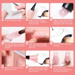 Merkloos Nepnagels - Polygel Set - Nagelverlengingsset - 8 Kleuren - Nagels Set - Temperatuurwisselgel - Lichtgevende Gel - Voor Beginners - Voor DIY Salon Art Nagels - Type A -Nagelbenodigdheden 1200x1200 738