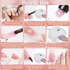 Merkloos Nepnagels - Polygel Set - Nagelverlengingsset - 8 Kleuren - Nagels Set - Temperatuurwisselgel - Lichtgevende Gel - Voor Beginners - Voor DIY Salon Art Nagels - Type A -Nagelbenodigdheden 1200x1200 741