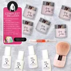Miss Jules® Complete Set - Dipping Powder Starters Kit - 6 Kleuren Roze - Acryl Nagels Starterspakket -Nagelbenodigdheden 1200x1200 773