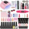 Gellak Starterpack – Gellak – Gelnagel Set – UV Lamp – LED – Manicure Set – Nail Art - Nagellamp – Nagelboor – Nageldroger – Nagellak – Incl. 100 Nageltips & Lijm – 20 Kleuren Gel Polish – L-ZH159-1 -Nagelbenodigdheden 1200x1200 786