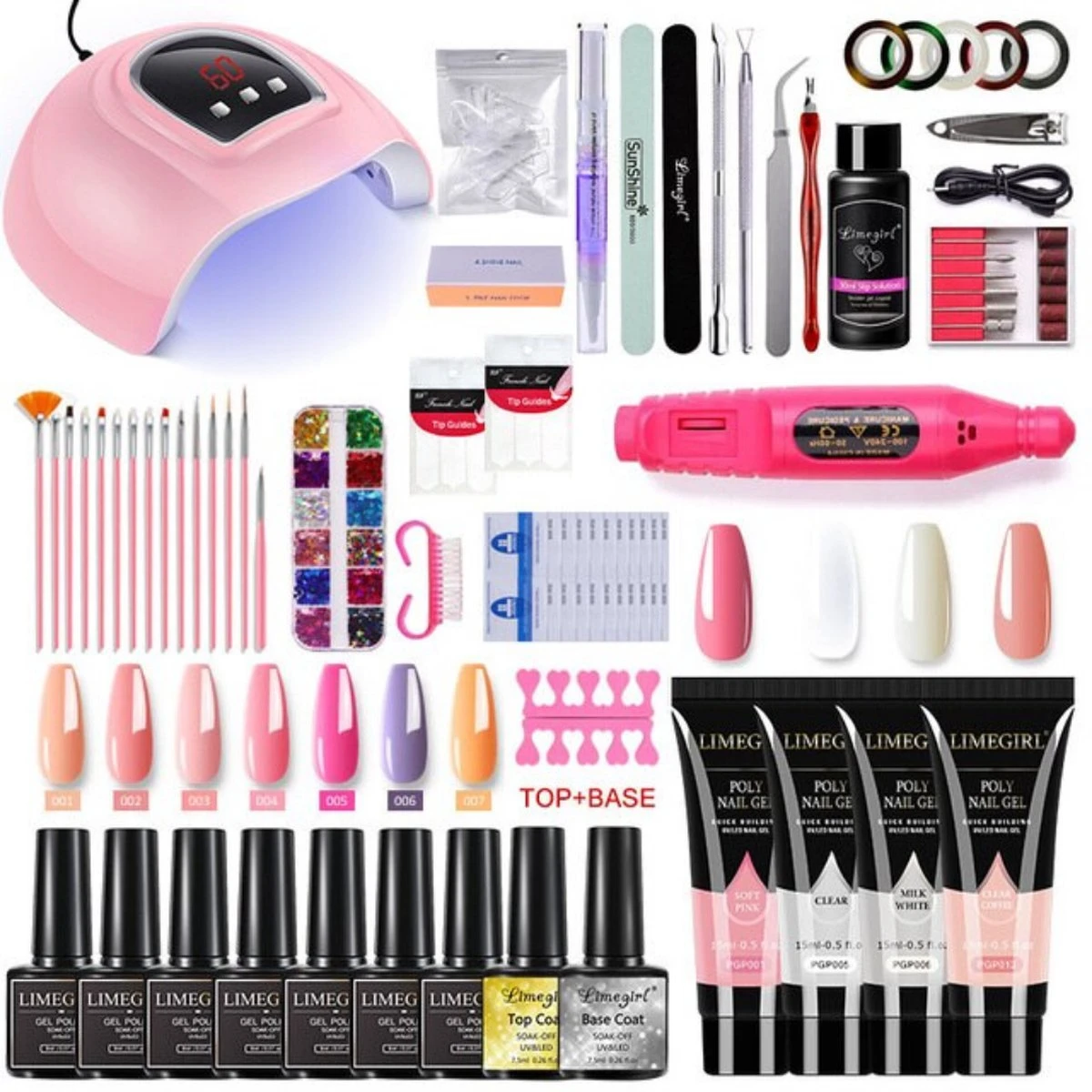 Gellak starterpack – Gellak – Gelnagel Set – UV lamp – LED – Manicure Set – Nail Art - Nagellamp – Nagelboor – Nageldroger – Nagellak – Incl. 100 Nageltips & Lijm – 20 Kleuren Gel Polish – L-ZH159-1 Gellak Starterpack – Gellak – Gelnagel Set – UV Lamp – LED – Manicure Set – Nail Art - Nagellamp – Nagelboor – Nageldroger – Nagellak – Incl. 100 Nageltips & Lijm – 20 Kleuren Gel Polish – L-ZH159-1 -Nagelbenodigdheden 1200x1200 786