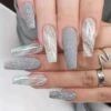 Merkloos Press On Nails - Nep Nagels - Silver - Almond - Coffin - Plak Nagels - Kunstnagels Nailart - Zelfklevend -Nagelbenodigdheden 1200x1200 791
