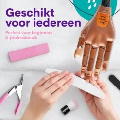 Merkloos Oefenhand Voor Nagels - Nailtrainer - Nagel Oefenhand - Compleet Acryl Nagels Starterpakket -Nagelbenodigdheden 1200x1200 823