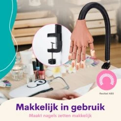Merkloos Oefenhand Voor Nagels - Nailtrainer - Nagel Oefenhand - Compleet Acryl Nagels Starterpakket -Nagelbenodigdheden 1200x1200 824