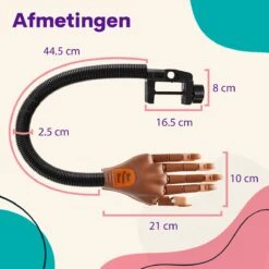 Merkloos Oefenhand Voor Nagels - Nailtrainer - Nagel Oefenhand - Compleet Acryl Nagels Starterpakket -Nagelbenodigdheden 1200x1200 825