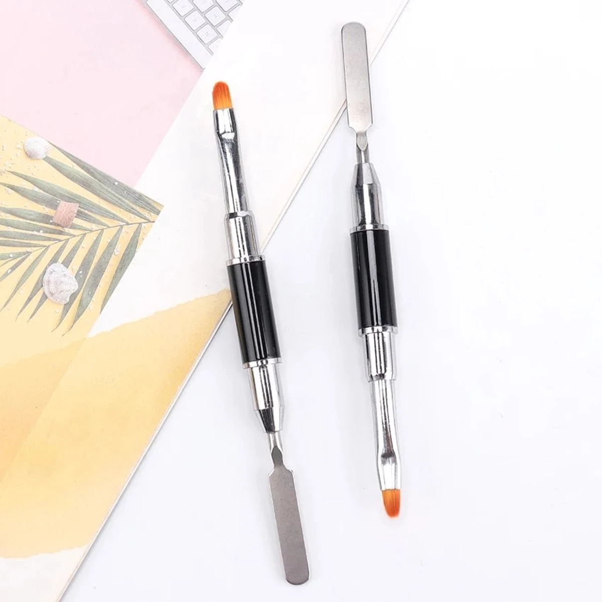 Nagel Polygel tool - Gel penseel - Nail Poly gel tool - 2 in 1 kwast met spatel Nagel Polygel Tool - Gel Penseel - Nail Poly Gel Tool - 2 In 1 Kwast Met Spatel -Nagelbenodigdheden 1200x1200 833