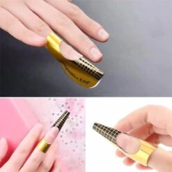 GUAPÀ | Acryl Nagel Sjablonen - Nail Forms - French Manicure - Goud | 500 Stuks -Nagelbenodigdheden 1200x1200 843