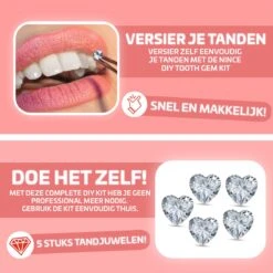 Nince DIY Tooth Gem Kit Hoogwaardig Materiaal - Wit Hart 5 Nince DIY Tooth Gem Kit Hoogwaardig Materiaal - Wit Hart -Nagelbenodigdheden 1200x1200 855