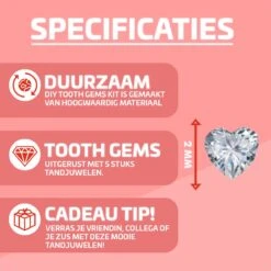 Nince DIY Tooth Gem Kit Hoogwaardig Materiaal - Wit Hart 6 Nince DIY Tooth Gem Kit Hoogwaardig Materiaal - Wit Hart -Nagelbenodigdheden 1200x1200 856
