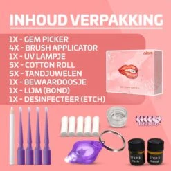 Nince DIY Tooth Gem Kit Hoogwaardig Materiaal - Lichtroze Hart -Nagelbenodigdheden 1200x1200 863