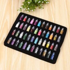 48 Potjes Glitter / Decoratie Voor Nail Art / Knutselen - Sparkolia Glitters Nagel Decoratie Set- 3D Nail Art Voor Gellak, Acryl Of Nagellak - Glitter, Poeder, Holografisch, Vlokken, Pailletten, Shimmer, Rhinestone - Verschillende Kleuren -Nagelbenodigdheden 1200x1200 885