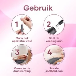 Simver Elektrische Nagelfrees - 11 Nagelvijl Bitjes En 56 Schuurrolletjes - Manicure / Pedicure - Roze - Cadeautip - Kerstcadeau 9 Simver Elektrische Nagelfrees - 11 Nagelvijl Bitjes En 56 Schuurrolletjes - Manicure / Pedicure - Roze - Cadeautip - Kerstcadeau -Nagelbenodigdheden 1200x1200 932