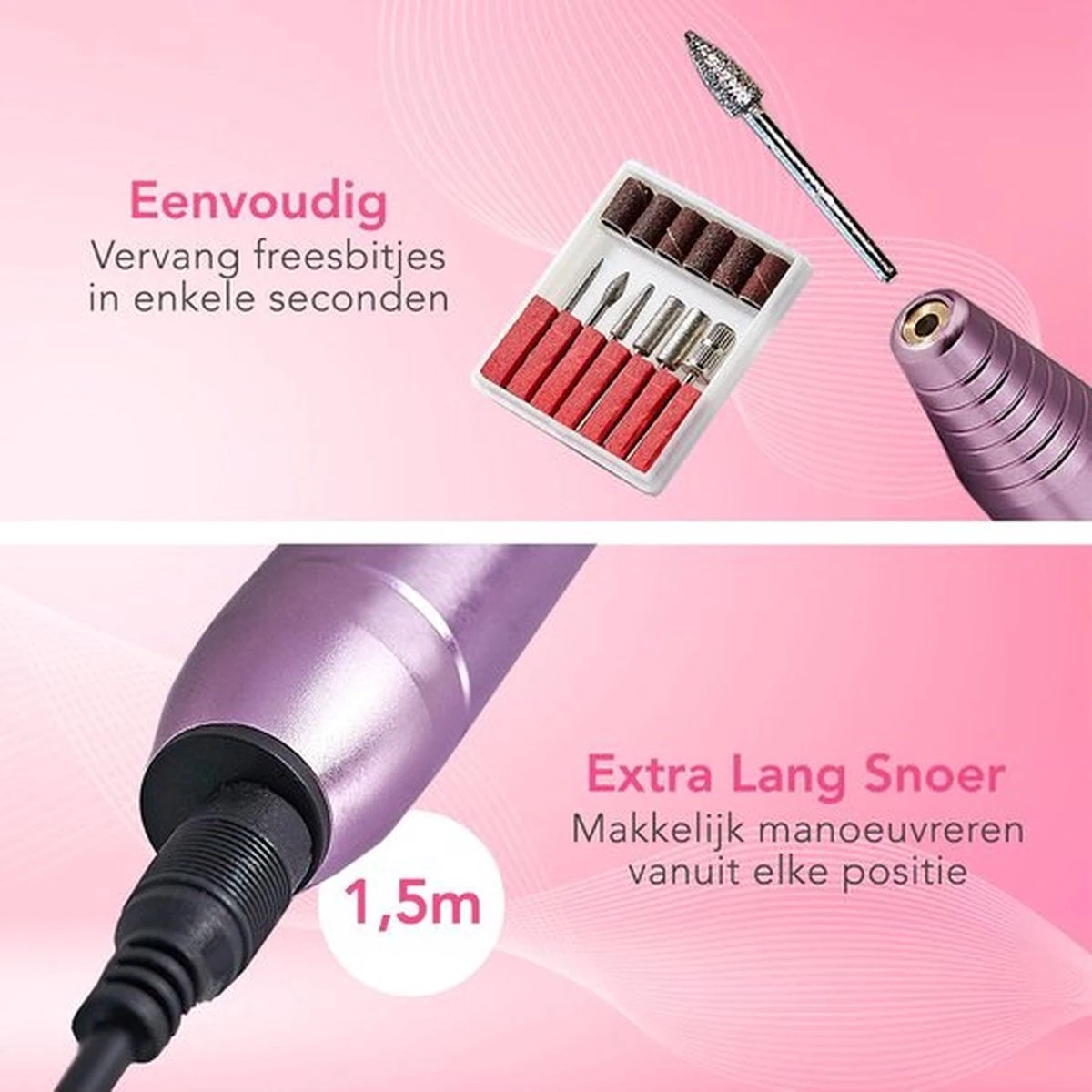 Zigla – Elektrische Nagelvijl - Nagelfrees- Manicure en Pedicure set - 6 Schuurrolletjes - 11 Opzetstukken - Rosé/Goud - vernieuwd Zigla – Elektrische Nagelvijl - Nagelfrees- Manicure En Pedicure Set - 6 Schuurrolletjes - 11 Opzetstukken - Rosé/Goud - Vernieuwd -Nagelbenodigdheden 1200x1200 961