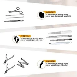 Merkloos Luxe Manicure En Pedicure Set - 12-delige Nagelverzorging - Manicureset Met Nagelknipper - Nagelschaar - Incl. Opbergetui 5 Merkloos Luxe Manicure En Pedicure Set - 12-delige Nagelverzorging - Manicureset Met Nagelknipper - Nagelschaar - Incl. Opbergetui -Nagelbenodigdheden 1200x1200 967