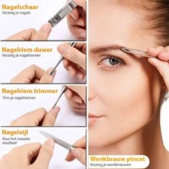 Merkloos Luxe Manicure En Pedicure Set - 12-delige Nagelverzorging - Manicureset Met Nagelknipper - Nagelschaar - Incl. Opbergetui 7 Merkloos Luxe Manicure En Pedicure Set - 12-delige Nagelverzorging - Manicureset Met Nagelknipper - Nagelschaar - Incl. Opbergetui -Nagelbenodigdheden 1200x1200 968