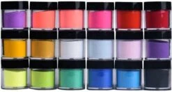 Acrylpoeders Set | 18 Stuks | 108 G Totaal Poeders | Acrylnagels | Nail Art | Acryl Kleuren | Acrylpigment | Poeder Voor Nepnagels | Nagelpoeder | Nagelstad -Nagelbenodigdheden 1200x643
