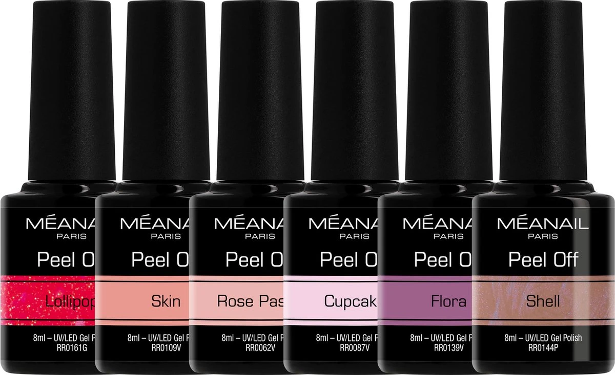 Méanail - Gellak - Peel Off - Unicorn - Gel nagellak - 6 x 8ml Méanail - Gellak - Peel Off - Unicorn - Gel Nagellak - 6 X 8ml -Nagelbenodigdheden