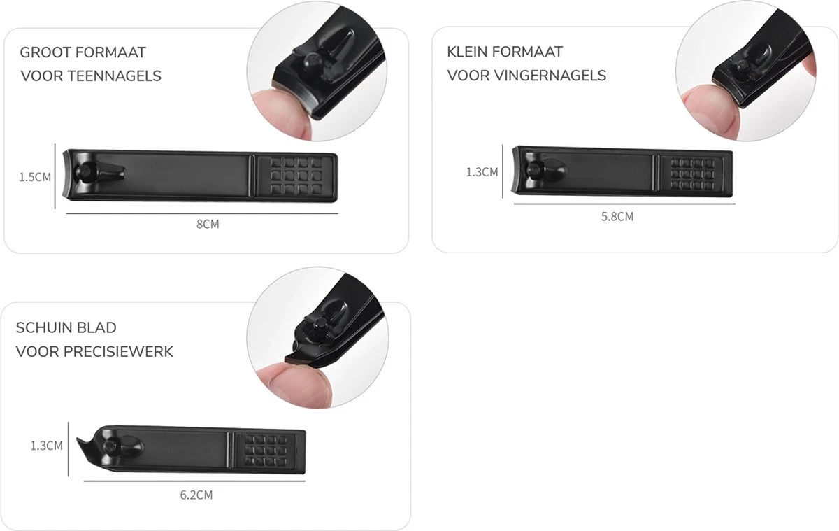 Nagelknipper set - 3-delig - zwart Nagelknipper Set - 3-delig - Zwart -Nagelbenodigdheden 1200x759 1