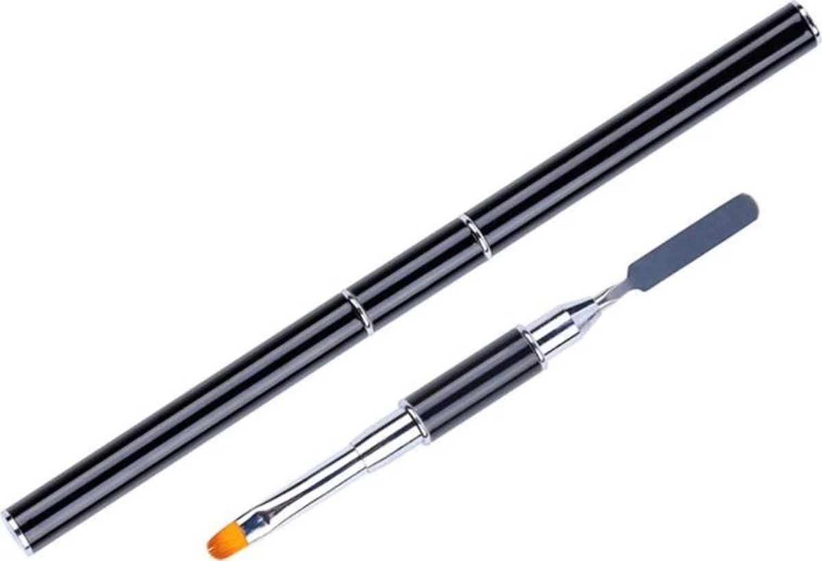 Nagel Polygel tool - Gel penseel - Nail Poly gel tool - 2 in 1 kwast met spatel Nagel Polygel Tool - Gel Penseel - Nail Poly Gel Tool - 2 In 1 Kwast Met Spatel -Nagelbenodigdheden