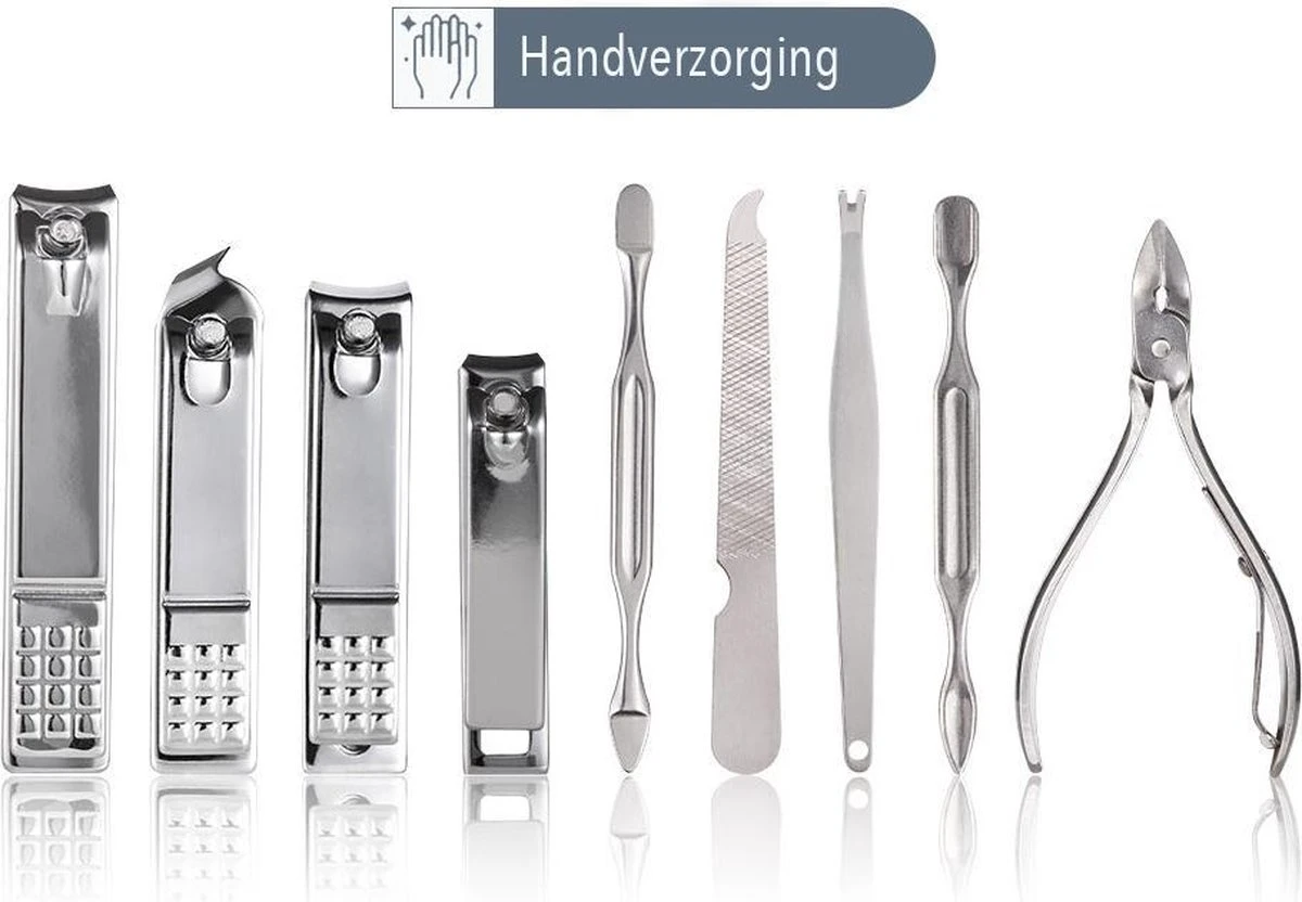 NCPS Professionele Manicure Set / Pedicure Set | 26-Delig | Opbergetui | Reisset | Nagelschaar | Nagelknipper | Nagelverzorging | Voor Mannen en Vrouwen | Zwart NCPS Professionele Manicure Set / Pedicure Set | 26-Delig | Opbergetui | Reisset | Nagelschaar | Nagelknipper | Nagelverzorging | Voor Mannen En Vrouwen | Zwart -Nagelbenodigdheden