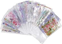 Set Van 30 X Transfer Nail Art Foil | Nagel Folie | Bloemen Design Nagelfolie | Voor Op Nagellak, UV LED Gellak Met Transfer Gel | Sparkolia 4 Set Van 30 X Transfer Nail Art Foil | Nagel Folie | Bloemen Design Nagelfolie | Voor Op Nagellak, UV LED Gellak Met Transfer Gel | Sparkolia -Nagelbenodigdheden 1200x844 4