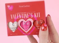 Pink Gellac - Valentine's Kit Color Box - Gellak Set Kleuren - 3 X 15 Ml Inclusief Nail Art Stickers -Nagelbenodigdheden 1200x865