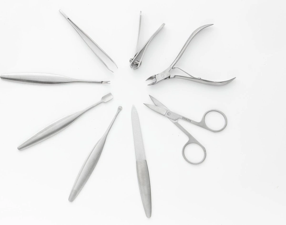 Basis 9-delige Manicureset - Reisset - Nagelverzorging set Basis 9-delige Manicureset - Reisset - Nagelverzorging Set -Nagelbenodigdheden 1200x947 2