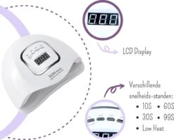Merkloos Daniqqi - 80 Watt UV LED Lamp Nagels - 45 Leds Nagellamp - Wit -Nagelbenodigdheden 1200x965