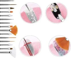 GUAPÀ - Penselen Set Roze Voor Nail Art / Acryl & Gel Nagels - Professional Nail Brushes - 15 Delig -Nagelbenodigdheden 1200x984 2