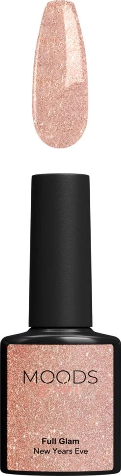 Moods Gellac - Full Glam - Gellak - Sparkling Nude - Glitter - 15ML