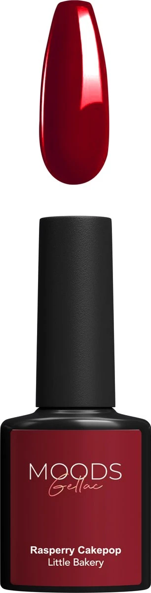 Moods Gellac - Raspberry Cakepop - Gellak - Classy Rood - 15ML Moods Gellac - Raspberry Cakepop - Gellak - Classy Rood - 15ML -Nagelbenodigdheden