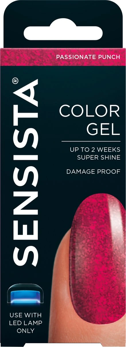 Sensista Color Gel Passionate Punch - Rood/roze glitter Sensista Color Gel Passionate Punch - Rood/roze Glitter -Nagelbenodigdheden 439x1200 1